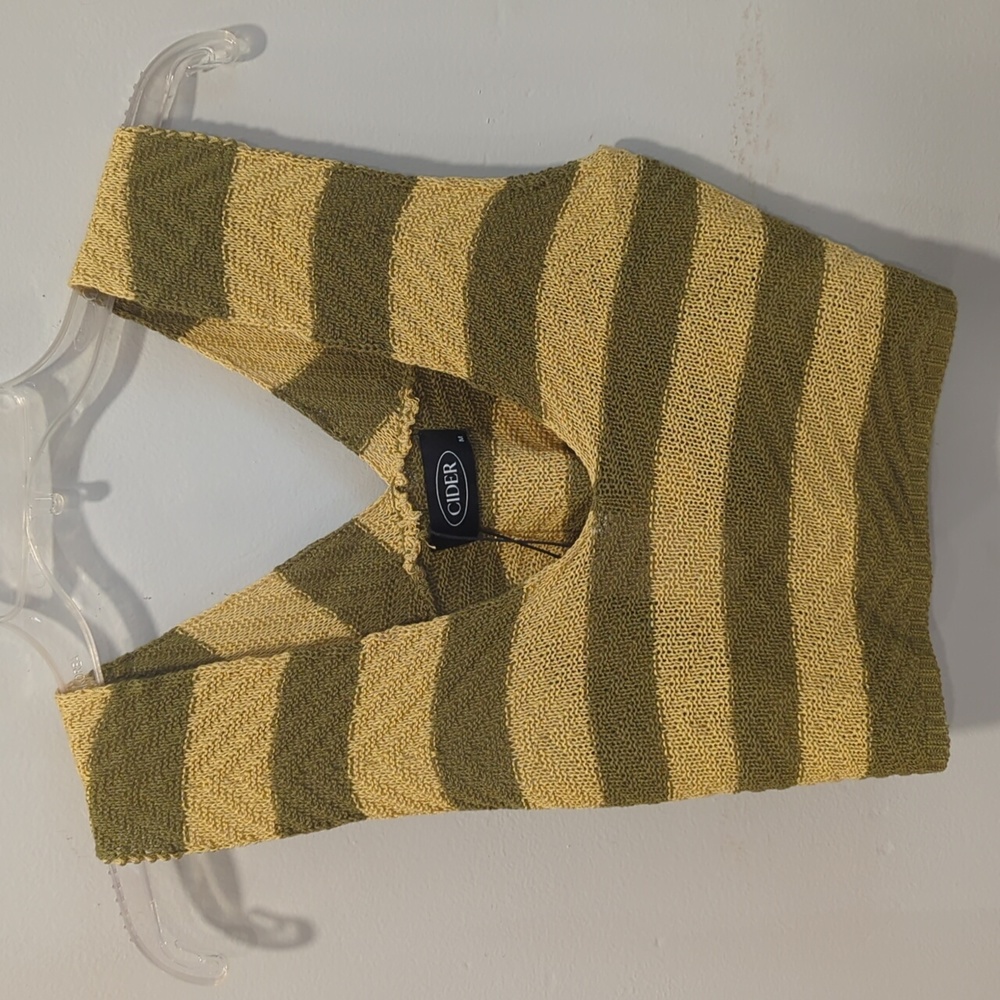 Cider Striped Cropped Top